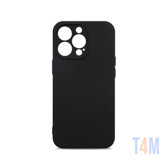 Capa de Silicone com Moldura de Câmera para Apple iPhone 13 Pro Max Preto